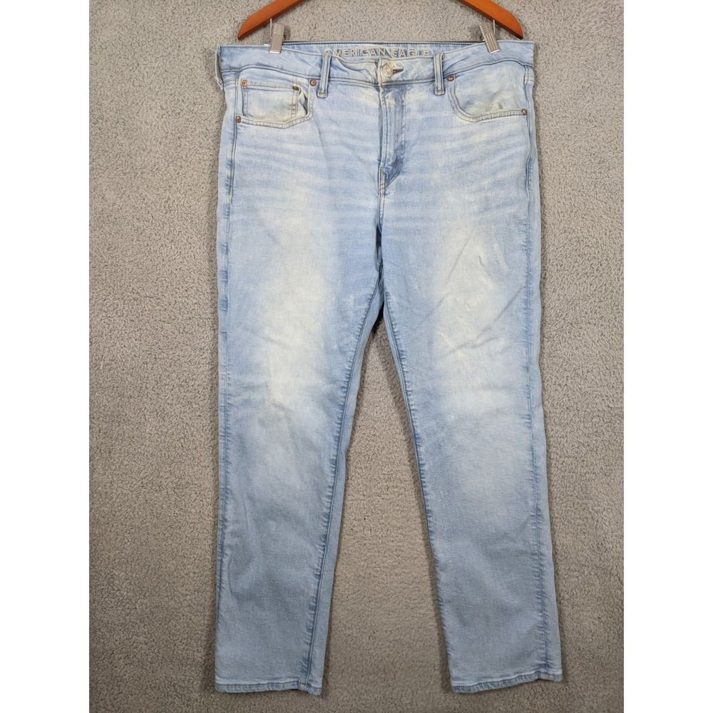 American Eagle Outfitters Airflex+ Jeans Mens 36X30 (37x28) Blue Light Wash